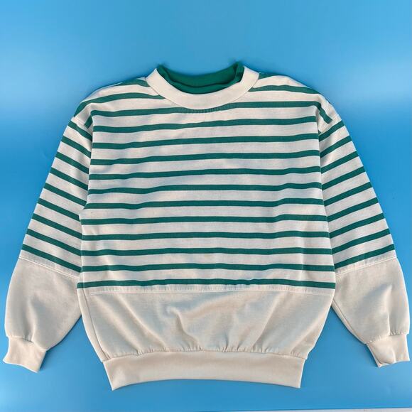 90s striped crewneck sweatshirt 1990s vintage - Picture 1 of 6